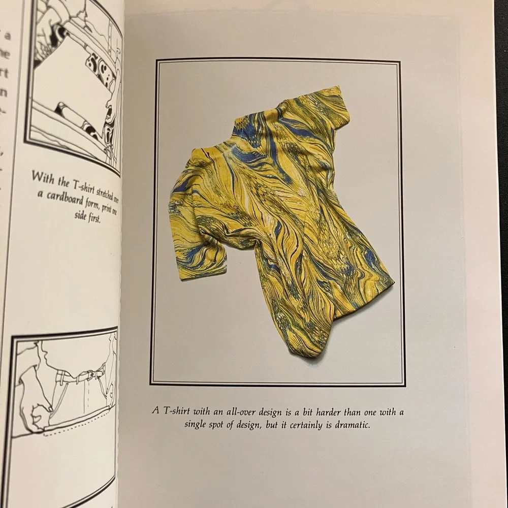 Marbling on Fabric Book Craft How To Upcycle Embellish Project Art Instruction
